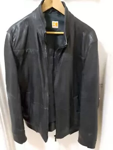 Hugo Boss Orange - Black Leather Jacket - Large - Picture 1 of 3