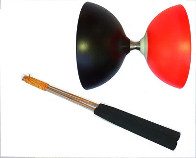 DIABOLONET-KREISZ HENRYS VISION FREE HUB DIABOLO SCHWARZ-ROT FREILAUF Diabolo + Henrys Alusticks