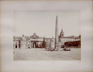 Piazza del Popolo-Popolo oblelisk & Santa Maria del Popolo Church, c. 1860-1880s - Picture 1 of 1
