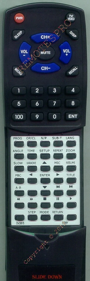 Replacement Remote for COBY DVD615 - Image 1 of 1