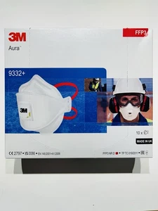 3M™ Aura™ Disposable 9332+ FFP3 Healthcare Respirator - Valved (10 Masks) - Picture 1 of 2