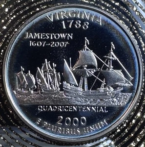 2000 S proof Virginia state Quarter Coin - Picture 1 of 2