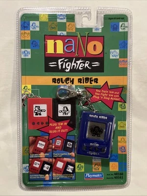NEW * 1997 NANO * FIGHTER  * ROUGH RIDER  * PLAYMATES VIRTUAL GAME * BLUE - Image 1 of 2