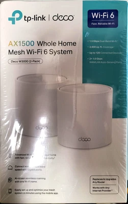 TP-Link AX1500 W-Fi 6 Dual-Band Home Mesh Router System Deco - W3000 (2-pack) - Image 1 of 3