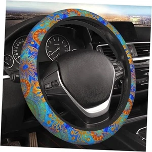 Auto Lenkradbezug Universal 15 Zoll Bunt Mandala Tribe Boho Tie Dye - Bild 1 von 8