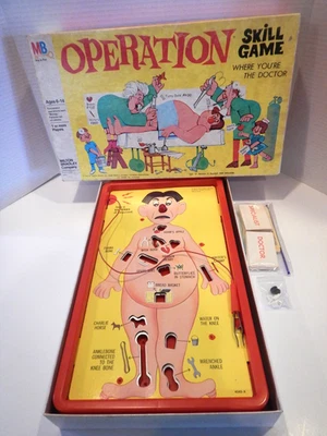 老式操作棋盘游戏带罕见吸烟医生盒 1965 完整 — 第 1/4 张图片