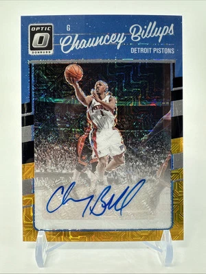 2023 Donruss Optic Retro Series Signatures Chauncey Billups MOJO GOLD Auto /8 - Image 1 of 2