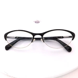 Prada Womens VPR 54P FAR-101 FRAMES ONLY Half Rim Black 53-17-135 Cat Eye Retro - Picture 1 of 10