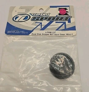 Zapatilla de doble disco Team Losi Spur Gear 60t Mini-T 1/18 Mini T LOSB1137 - Imagen 1 de 1