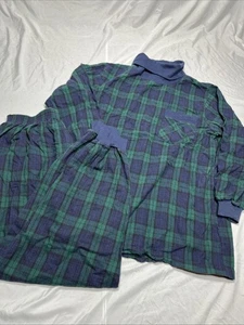 Vermont Country Store Pyjama Set Medium Flanell kariert Taschen hergestellt in den USA Baumwolle Vintage - Bild 1 von 9