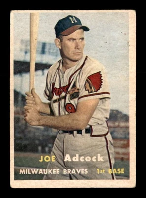 1957 Topps #117 Joe Adcock   VGEX X2982749 - Image 1 of 2