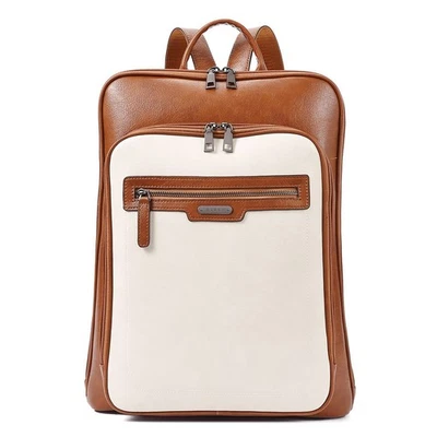 Leather Laptop Backpack for Women 15.6 inch Computer Backpack Travel Large Bu... - Image 1 of 4