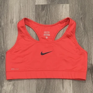 Nike Women's Dri-Fit Sports Bra Coral Size M (8-10) - Picture 1 of 6