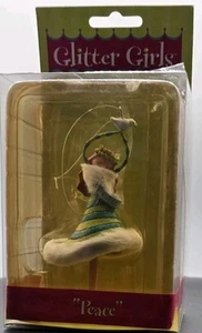 Dept. 56 Glitter Girls "PEACE" Christmas Ornament - New - Picture 1 of 4