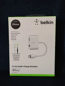 Belkin 3.5 mm Audio Charge Rockstar Adapter for iPhone - Photo 1/2