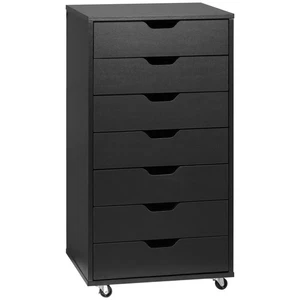 Vinsetto Mobile Filing Cabinet, 7-drawer File Cabinet with Wheels - Picture 1 of 17