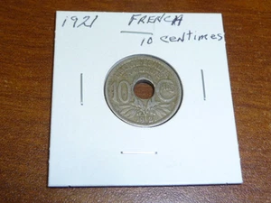 1921 France 10 Centimes Copper Nickel World Coin Liberty Head French - Picture 1 of 5