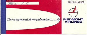 Airline Ticket - Piedmont - 1 Flight - 1974 (T285) - Picture 1 of 1