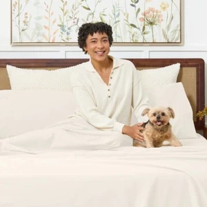 Mantolok Flannel Sheet Set - Warm Soft Touch - 100% Cotton - Deep Pocket - Picture 1 of 8