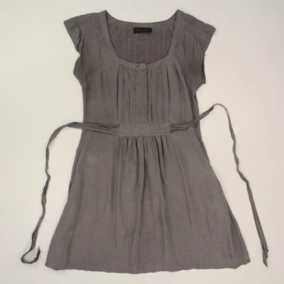 Miss Selfridge Women's 100% Silk Dress US Size 6 UK 10 EU 38 Gray Short Sleeve - Image 1 of 4