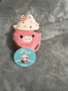 Squishmallow Micromallow Strawberry Cow Rishi - Picture 1 of 1