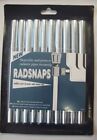 10 Radsnaps Radiator Pipe Covers 15mm x 202mm Oracstar Universal Plastic Chrome