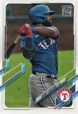 #35 Danny Santana Texas Rangers 2021 Topps Series 1 Baseball Card - Image 1 of 2