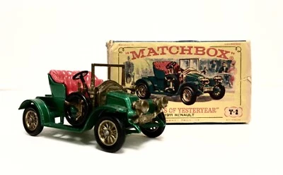 MATCHBOX MODELS OF YESTERYEAR Y-2 1911 RENAULT LESNEY ENGLAND EXC. - Image 1 of 4