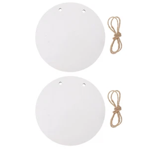 2pcs Blank Wood Signs Blank Hanging Sign Blank Circle Door Sign - Picture 1 of 12