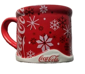 Taza de café copo de nieve roja y blanca de Coca Cola de gran tamaño - Imagen 1 de 3