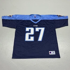 Vintage Champion Eddie George # 27 Tennessee Titans Football Jersey Men 48 XL  - Picture 1 of 3