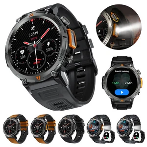 Bluetooth Smart Watch Full Touch Screen Health Monitor Clock w/ Flashlight Gift - Picture 1 of 21