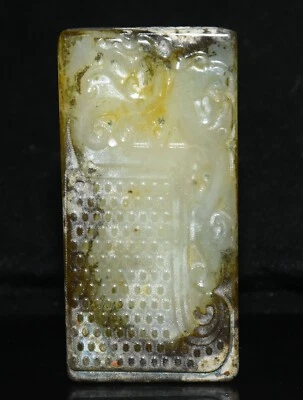 Colgante Amuleto Fénix Dragón Tallado Jade Antiguo Cultura Hongshan China 3.1"" Foto 1 de 4