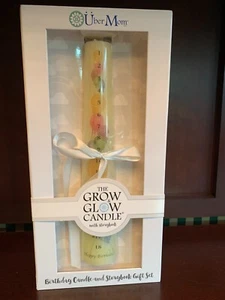 NEW KEEPSAKE UBER MOM "GROW AND GLOW BIRTHDAY CANDLE" + BOOK 1-18 YEARS - Picture 1 of 2