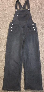Light Black Wash Levi Strauss Silver Tab Girls Overall Jeans Size 14 Regular - Picture 1 of 8