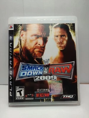 WWE SmackDown vs. Raw 2009 Featuring ECW (Sony PlayStation 3, 2008) Like New! 🔥 - Image 1 of 4