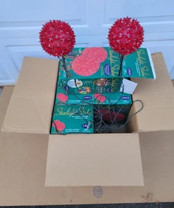 RED STARLIGHT STAKE SPHERE CHRISTMAS LIGHTS case of 12 - Picture 1 of 6