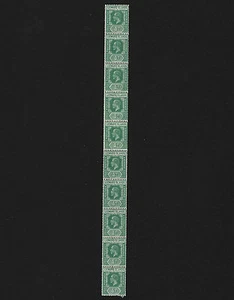 OPC 1932 Leeward Islands 1/2p KGV Sc#62a Die I Wmk4 MNH Strip of 10 - Picture 1 of 5