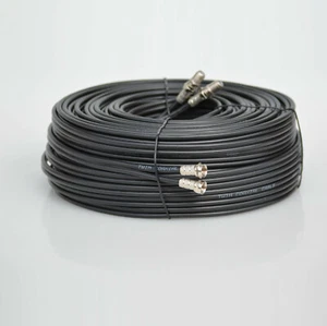 10m Black Twin Satellite Shotgun Extension Coax Cable For Sky+ HD Freesat - Picture 1 of 4