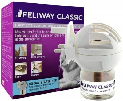 FELIWAY Classic 30 Day Starter Kit Diffuser Refill Comforts Cats Helps Solve NEW - Image 1 of 4