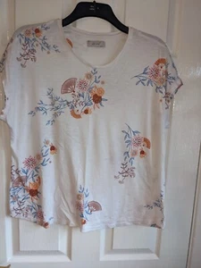 SIZE 18 PER UNA Oriental MOTIF TSHIRT New - Picture 1 of 3