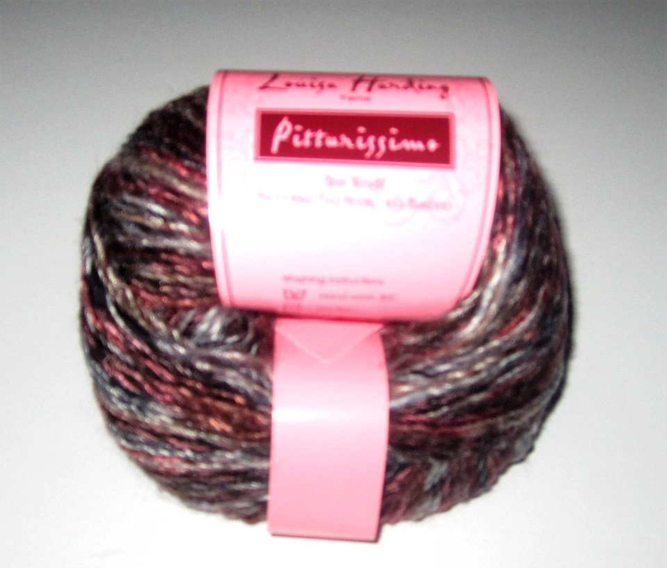 LOT of 5 balls Louisa Harding PITTURISSIMO Knitting Yarn #207 LYTTON RED & GREY - Image 1 of 1