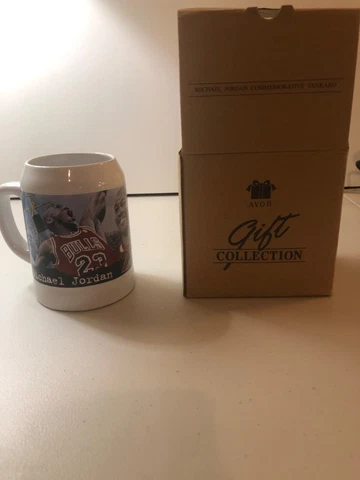 Michael Jordan 23 Chicago Bulls Upper Deck Mug Coffee Cup Tankard Avon - NIB Cover