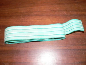 Bulk @ 22 Feet Roll of Lawn Chair Webbing, Green with White Stripes - Picture 1 of 2