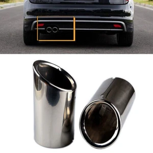 For Audi A4 B8 Q5 2009-2012 75mm Stainless Steel Exhaust Tail Muffler Tip Pipe - Picture 1 of 7