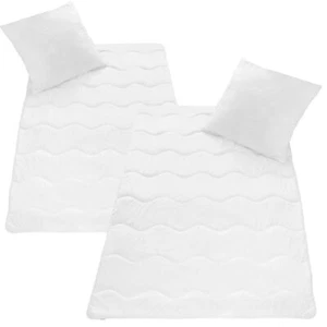 Bettdecken Set 4tlg Bettdecke 135x200 Kopfkissen 80x80 Steppdecke Decke Kissen - Bild 1 von 8