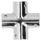 4 Way Cross Boat Hand Rail Fitting Stainless Steel Heavy Duty Tube Pipe Connecto