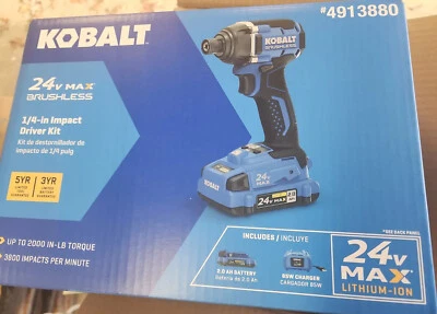 Kobalt 24 Volt Max Brushless 1/4" Impact Driver #4913880 - Image 1 of 4