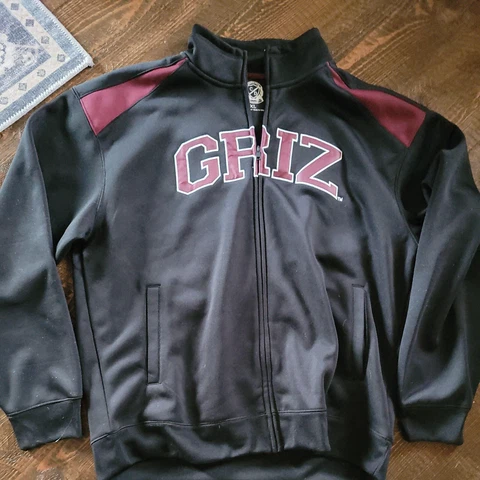 Montana Griz Football Jacket Sz Xl Zip Front Montana Grizzlies Cover