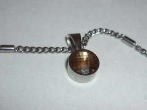 ANHAENGER EDELSTAHL MIT ZIRKONIA STEIN Champagne  NEU  viele Farben - Bild 1 von 3